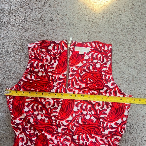 Michael‎ Kors Paisley Fit  Flare Size 14 sleeveless Colorful Work Office Dress - Picture 7 of 13